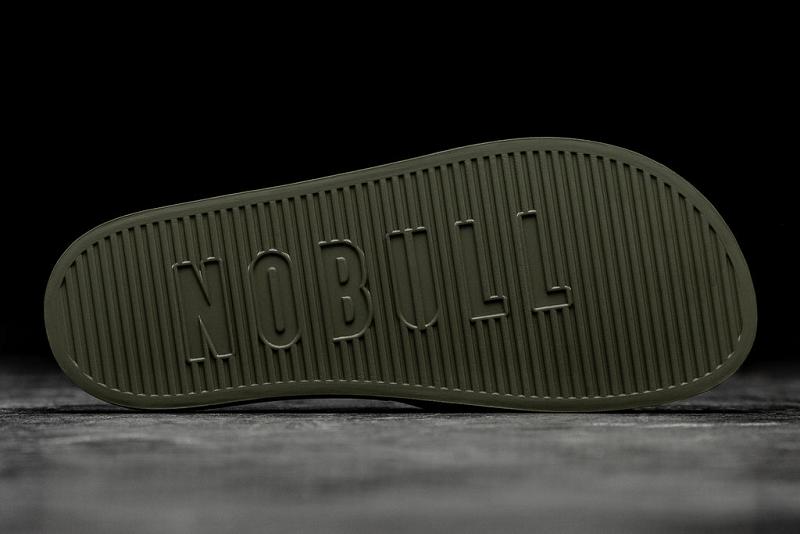 Men's Nobull Ivy Slides Dark / Green | SG I2148L